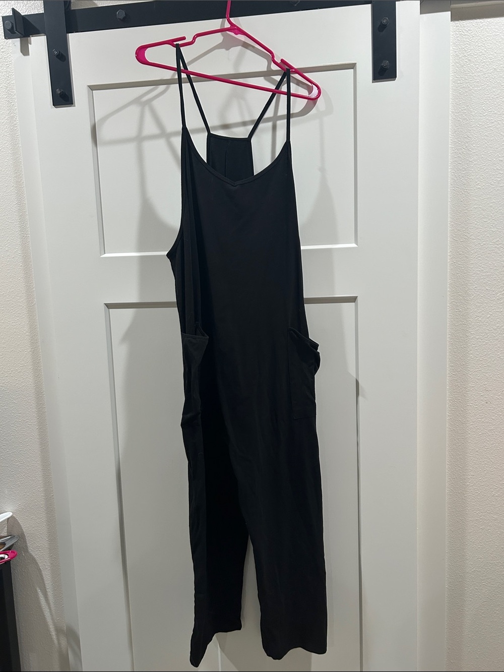 Black Women's Spaghetti-Strap Jumpsuit